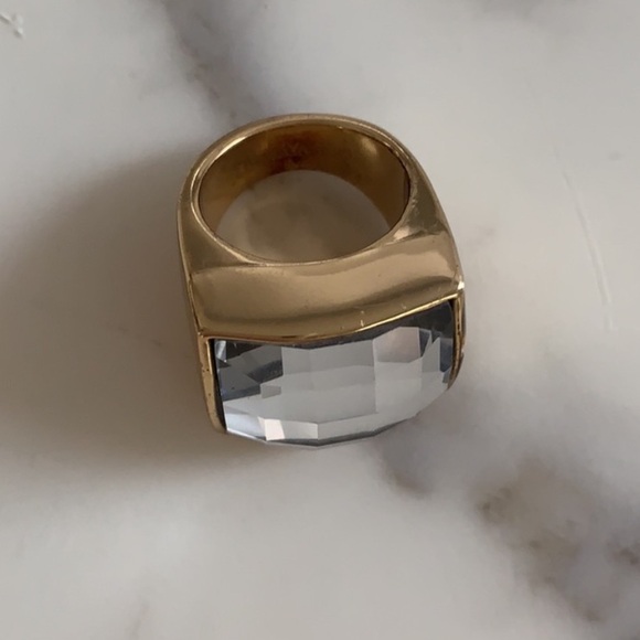 Balmain x H&M Crystal and Gold Cocktail Ring - Picture 5 of 10